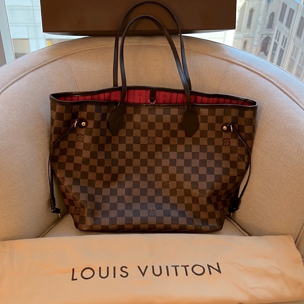 Authentic Louis Vuitton Neverfull MM Brown Damier Ebene - from LV in Chicago